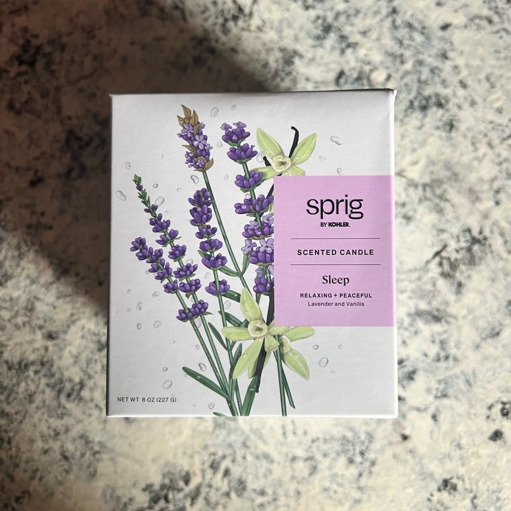Sprig Lavender and Vanilla Scented Candle